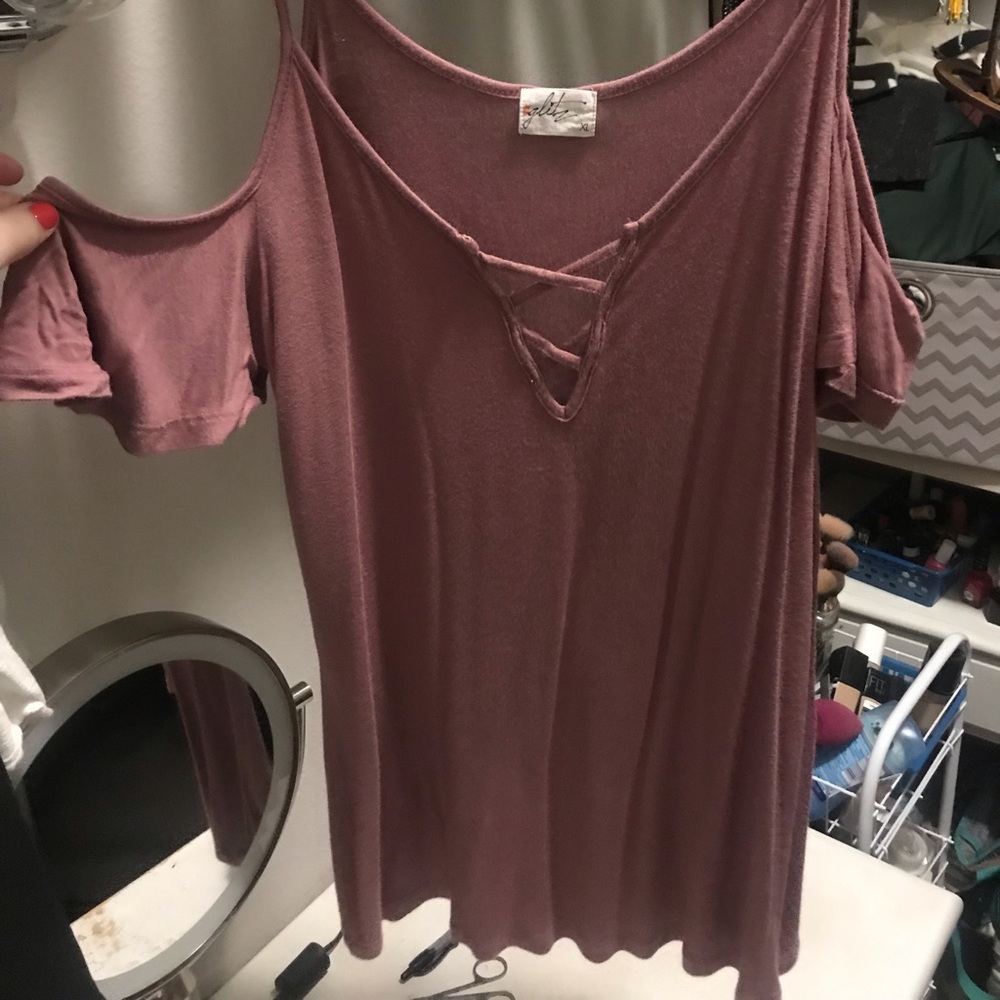 Mauve Open shoulder top - Size XL